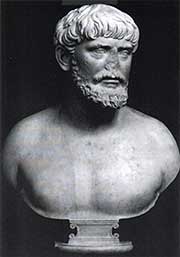 Busto marmoreo di Apollodoro di Damasco, da Roma, primi due decenni del II secolo d.C. (Monaco di Baviera)
