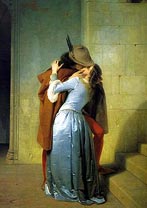 FRANCESCO HAYEZ, Il bacio, 1859 (Milano, Pinacoteca di Brera)