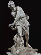 GIAN LORENZO BERNINI, David, marmo, 1623-1624 (Roma, Galleria Borghese)