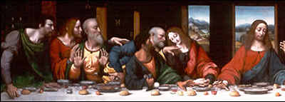 GIAMPIETRINO, Copia del "Cenacolo" di Leonardo (partic. lato sinistro), 1520 (London, Royal Academy)