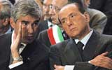 Pierferdinando Casini, Presidente della Camera, parla con Berlusconi