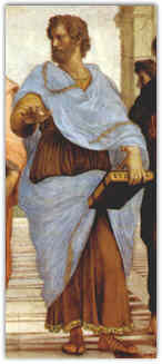 RAFFAELLO, Aristotele, partic. della "Scuola di Atene", 1509-1511 (Città del Vaticano, Appartamenti Papali)