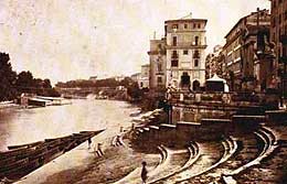 Il Porto di Ripetta in una foto della fine del XIX secolo