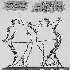Vignetta di Calligaro comparsa su "Cuore. Settimanale di resistenza umana" del 17 maggio 1993