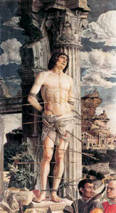 ANDREA MANTEGNA, San Sebastiano, 1482-85 (Paris, Musée du Louvre)