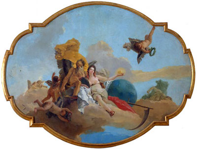 G.B. TIEPOLO, La Verit svelata dal Tempo, cm 340x254 (Vicenza, Musei Civici)
