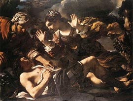 GUERCINO, Erminia ritrova Tancredi ferito, 1619 (Roma, Galleria Doria-Pamphilj)