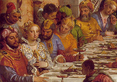 PAOLO VERONESE, Le nozze di Cana (particolare), 1562-1563, olio su tela, m 6,69x9,90 (Paris, Louvre)