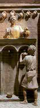 Ricostruzione di una mescita di vino (Roma, Museo della Civilt Romana)