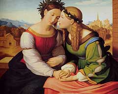 J. F. OVERBECK, Italia e Germania, olio su tela, 1811-28 (Mnchen, Neue Pinakothek)