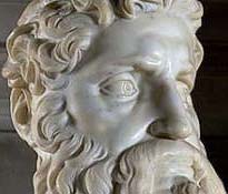 MICHELANGELO, Mosè (particolare), marmo di carrara, circa 1513 (Roma, Tomba di Giulio II, chiesa di San Pietro in Vincoli)