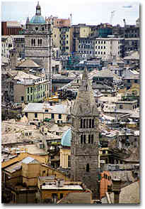 Genova, panoramica dei "carruggi"