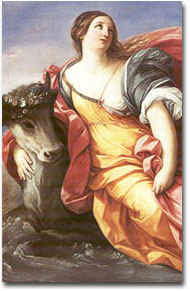 GUIDO RENI, Ratto di Europa, particolare, olio su tela, prima del 1640 (collezione Denis Mahon)