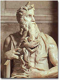 MICHELANGELO, Mosè, particolare, marmo, 1513 (Roma, San Pietro in Vincoli)