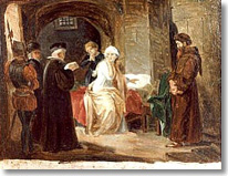 FEDERICO FARUFFINI, Beatrice Cenci in carcere, XIX secolo, olio su tela (collezione privata?)
