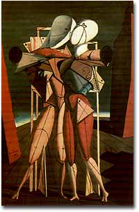GIORGIO DE CHIRICO, Ettore e Andromaca,  olio su tela, 1917 (Milano, collezione privata)