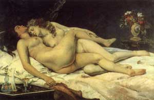 G. COURBET, Pigrizia e Lussuria (Il sonno), olio su tela