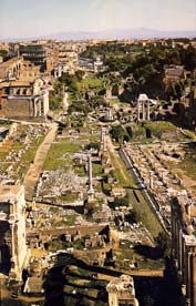 Il foro romano dal Campidoglio