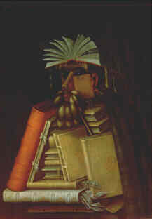 GIUSEPPE ARCIMBOLDI, Il bibliotecario, 1566 circa (Stoccolma, Skoklosters Slott, Styrelsen)
